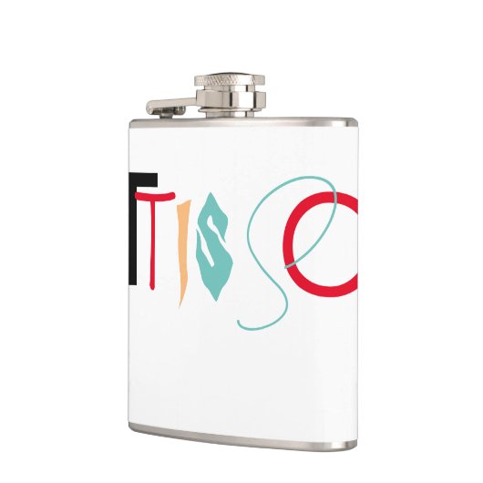 Vinyl ummantelte Flasche, 6 oz. Flachmann (Links)