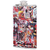 Vinyl ummantelte Flasche – Fragmentierter Puls Flachmann (Links)