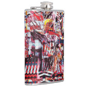 Vinyl ummantelte Flasche – Fragmentierter Puls Flachmann (Rechts)