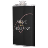 Vinyl ummantelte Flasche streben nach Fortschritt Flachmann (Links)