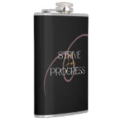 Vinyl ummantelte Flasche streben nach Fortschritt Flachmann (Rechts)