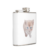 Vinyl ummantelter Kolben mit Niedlichem Katzenbild Flachmann (Rechts)