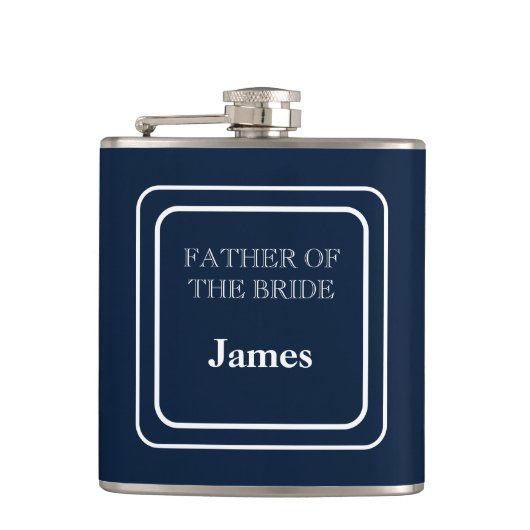 Vinyl ummantelter Kolben-Vater der Braut Flachmann (Vorderseite)