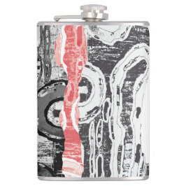 Vinyl umwickelte Flasche – Abstract Land Flachmann
