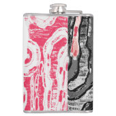 Vinyl umwickelte Flasche – Abstract Land Flachmann (Rückseite)