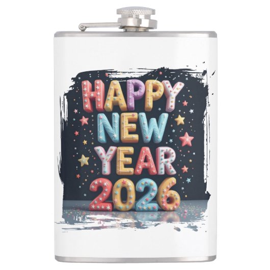 Vinyl umwickelte Flasche Flachmann (Vorderseite)