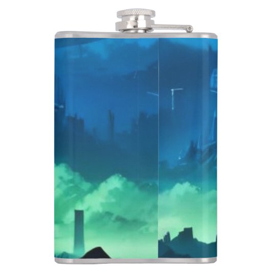 Vinyl umwickelte Flasche Flachmann (Rückseite)