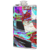 Vinyl umwickelte Flasche – Neon Pulse Flachmann (Links)