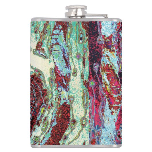 Vinyl umwickelte Flasche – Strata Pulse Flachmann (Rückseite)