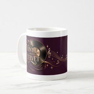 Vinyl- und Samt-Retro-Schallplatten-Kunst-Tasse Kaffeetasse