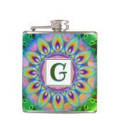 Vinyl verpackt Custom angesagt Flask Psychedelia Flachmann (Vorderseite)