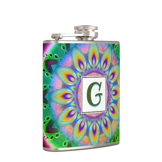 Vinyl verpackt Custom angesagt Flask Psychedelia Flachmann (Rechts)