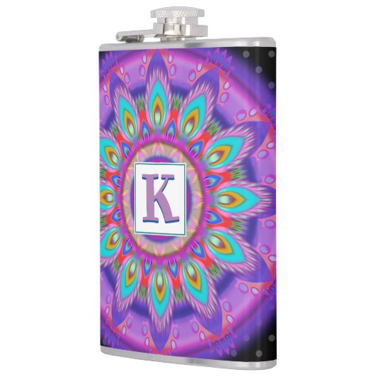 Vinyl verpackt Custom angesagt Flask Psychedelic Flachmann (Links)