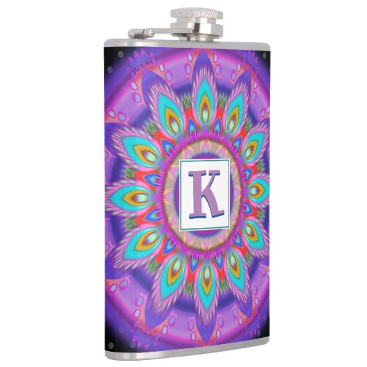 Vinyl verpackt Custom angesagt Flask Psychedelic Flachmann (Rechts)