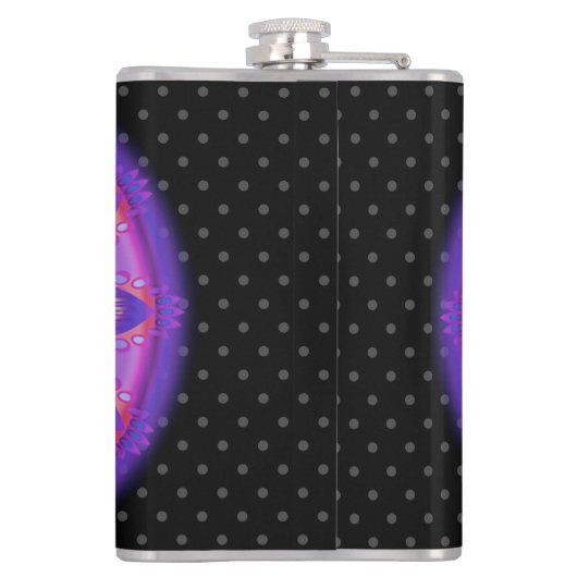 Vinyl verpackt Custom angesagt Flask Psychedelic Flachmann (Rückseite)