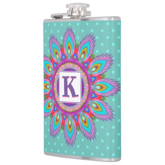 Vinyl verpackt Custom angesagt Flask Psychedelic Flachmann (Links)