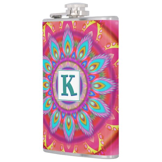 Vinyl verpackt Custom angesagt Flask Psychedelic Flachmann (Links)