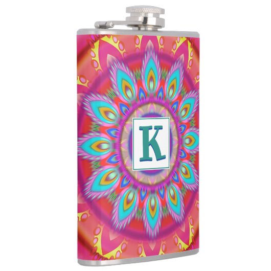 Vinyl verpackt Custom angesagt Flask Psychedelic Flachmann (Rechts)