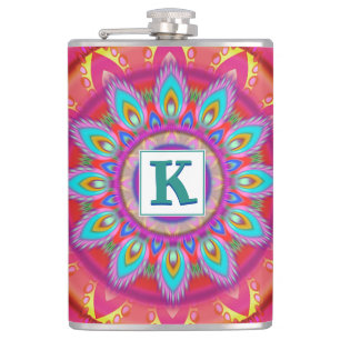 Vinyl verpackt Custom angesagt Flask Psychedelic Flachmann