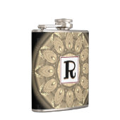 Vinyl verpackt Custom angesagt Flask sepia psyched Flachmann (Rechts)