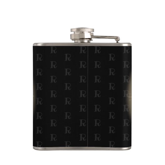 Vinyl verpackt Custom angesagt Flask sepia psyched Flachmann (Rückseite)