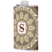 Vinyl verpackt Custom angesagt Flask sepia psyched Flachmann (Links)