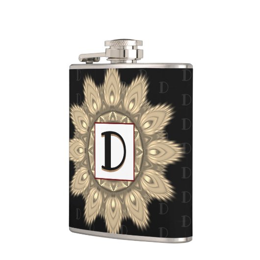 Vinyl verpackt Custom angesagt Flask sepia psyched Flachmann (Links)