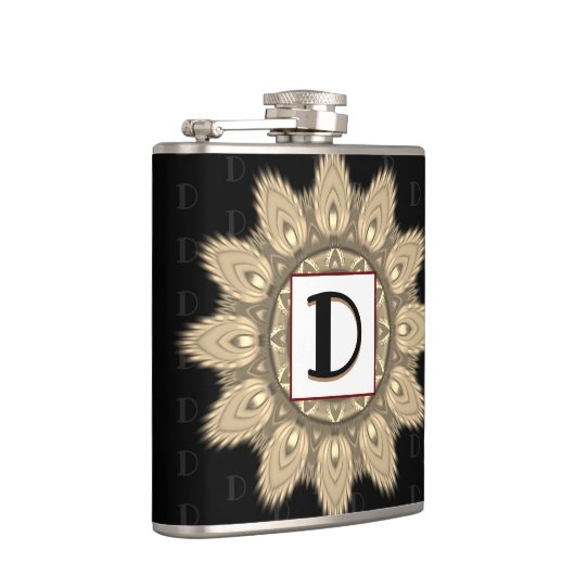 Vinyl verpackt Custom angesagt Flask sepia psyched Flachmann (Rechts)