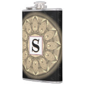 Vinyl verpackt Custom angesagt Flask sepia psyched Flachmann (Links)