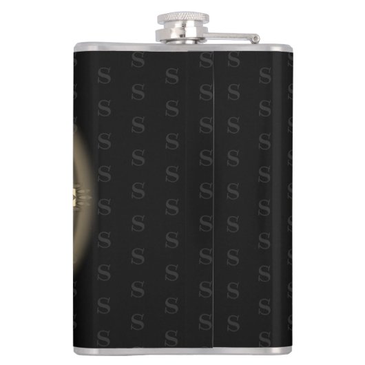 Vinyl verpackt Custom angesagt Flask sepia psyched Flachmann (Rückseite)