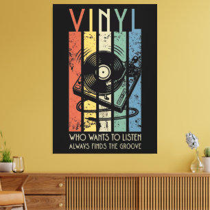 Vinyl Vibes – Findet immer die richtige Stimmung R Leinwanddruck