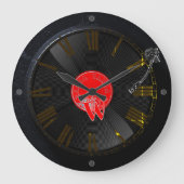 Vinyl Vibes Retro Turntable Clock Große Wanduhr (Vorderseite)