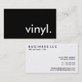 Vinyl. Visitenkarte (Vorne/Hinten)