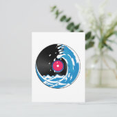 Vinyl Wave Postkarte (Stehend Vorderseite)