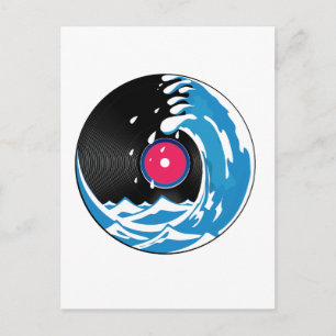 Vinyl-Welle Postkarte