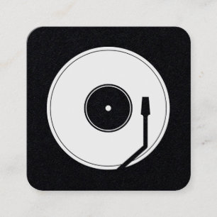 Vinyl-Wiedergabeform retro vintage Quadratische Visitenkarte