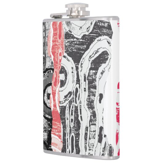 Vinyl Wrapped Flask – Abstract Land Flachmann (Links)