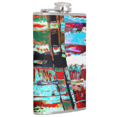 Vinyl Wrapped Flask – Collapse Reflection Abstract Flachmann (Rechts)