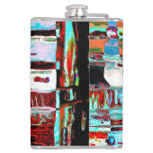 Vinyl Wrapped Flask – Collapse Reflection Abstract Flachmann (Rückseite)