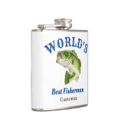 Vinyl Wrapped Flask, der beste Fischer der Welt Flachmann (Rechts)