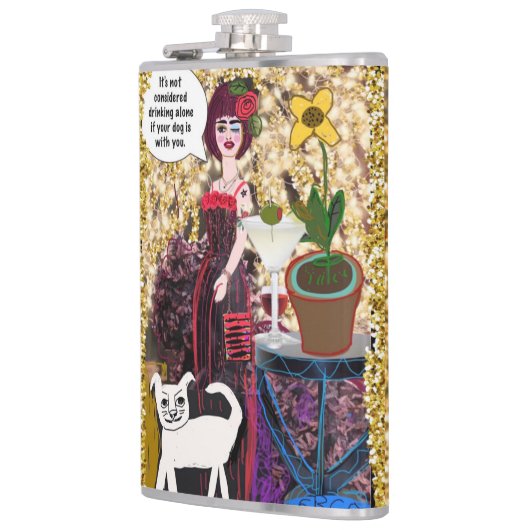 Vinyl Wrapped Flask - Es wird nicht als Trinken an Flachmann (Links)