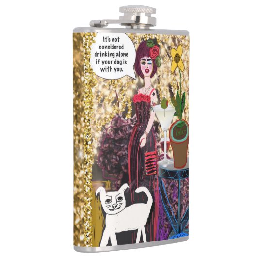 Vinyl Wrapped Flask - Es wird nicht als Trinken an Flachmann (Rechts)