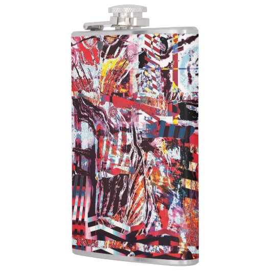 Vinyl Wrapped Flask – Fragmented Pulse Flachmann (Links)