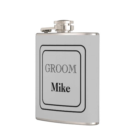 Vinyl Wrapped Flask Groom Flachmann (Links)