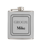 Vinyl Wrapped Flask Groom Flachmann (Vorderseite)