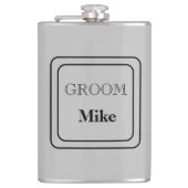 Vinyl Wrapped Flask Groom Flachmann (Vorderseite)