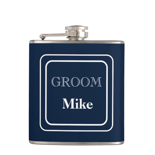 Vinyl Wrapped Flask Groom Flachmann (Vorderseite)
