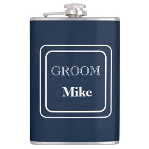 Vinyl Wrapped Flask Groom Flachmann