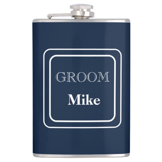Vinyl Wrapped Flask Groom Flachmann (Vorderseite)