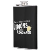 Vinyl Wrapped Flask Lemons Resilience Slogan Gift Flachmann (Links)